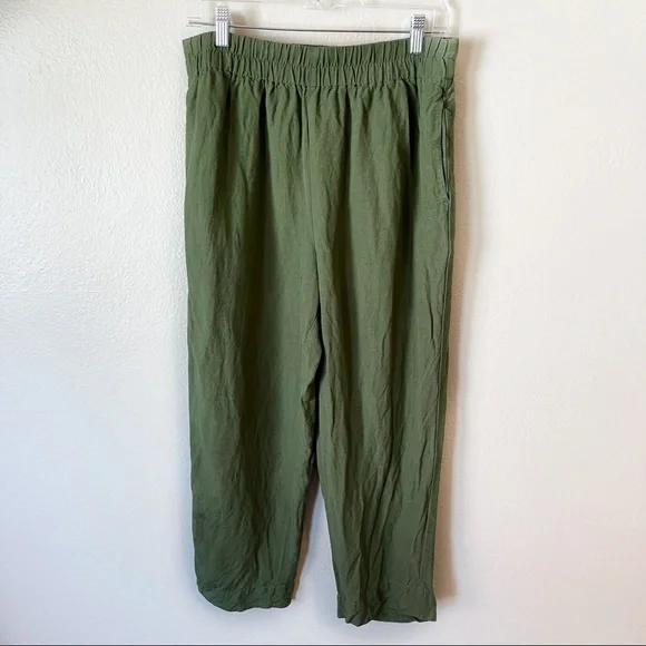 MADEWELL Tapered Huston Pull-Up Crops Green M - Picture 3 of 7